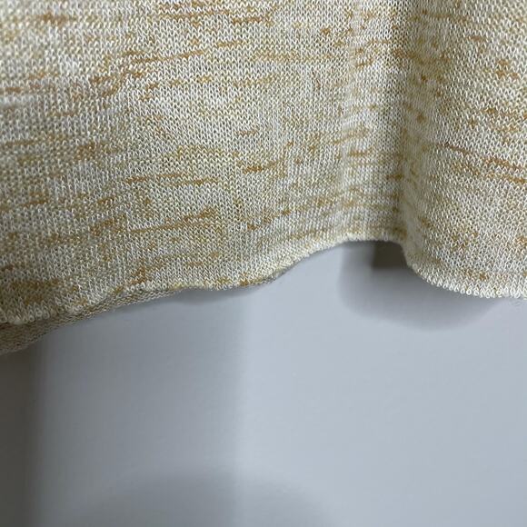 Forever 21 Short Sleeve Raw Hem V-Neck T-Shirt Top Heathered Tan Women's Size M - Picture 4 of 9